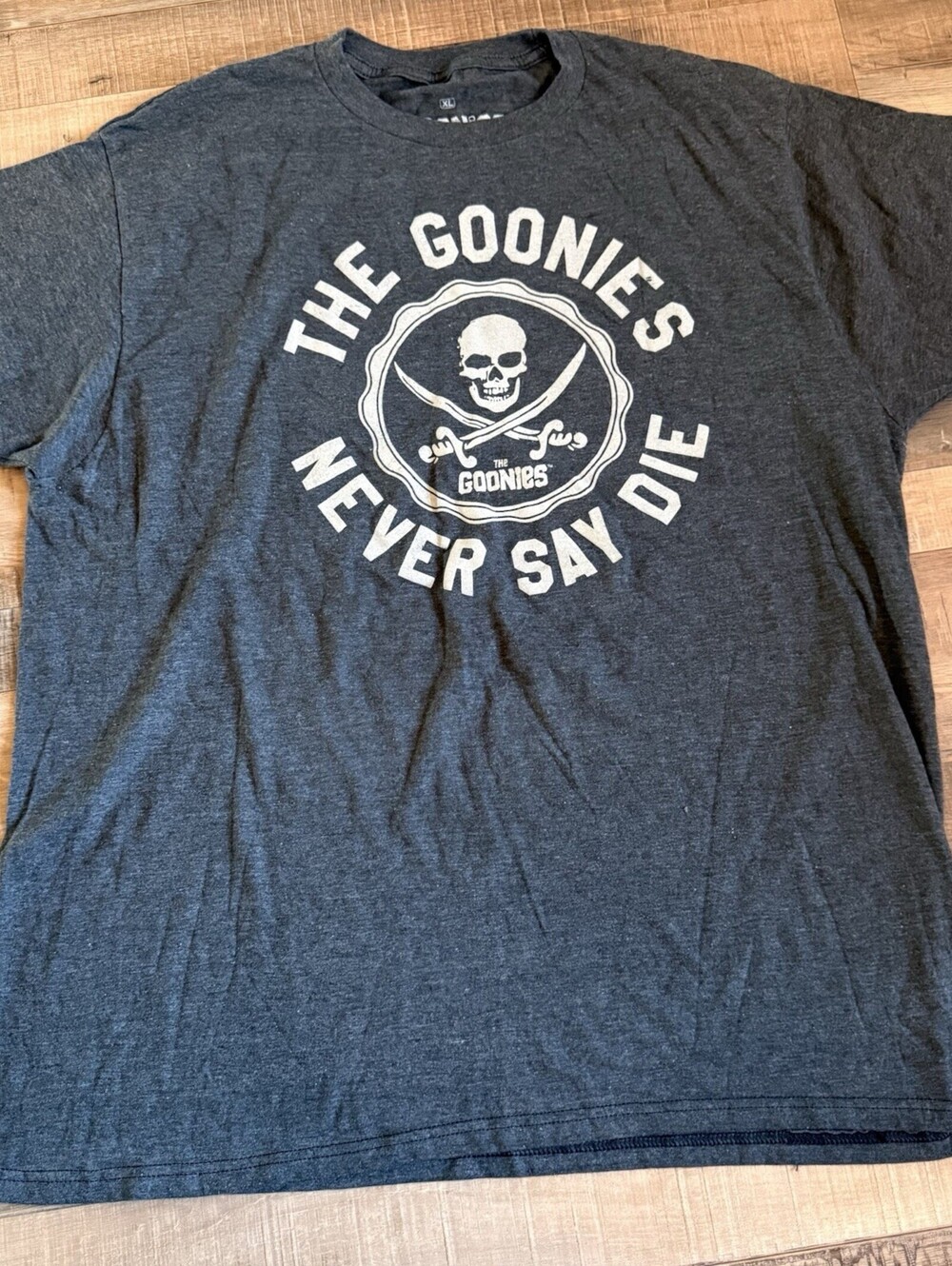 Ripple Junction The Goonies Never Say Die Men's Gray Graphic T-Shirt XL Cotton …